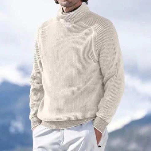 Luanis – Eleganter Kaschmir-Rollkragenpullover für Herren Beige