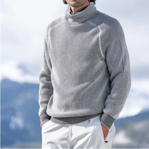 Luanis – Eleganter Kaschmir-Rollkragenpullover für Herren Grau