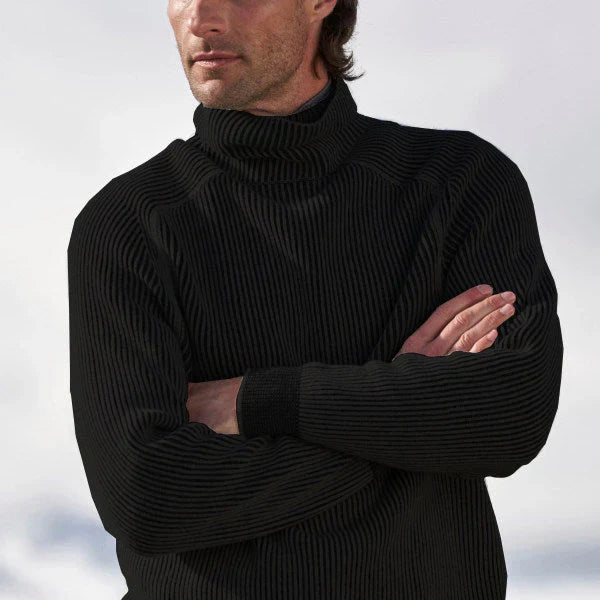 Luanis – Eleganter Kaschmir-Rollkragenpullover für Herren Schwarz