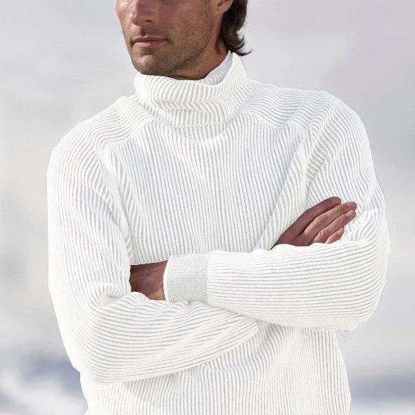 Luanis – Eleganter Kaschmir-Rollkragenpullover für Herren Weiß