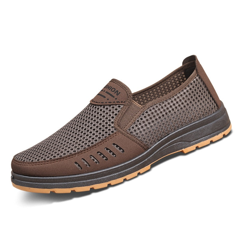 Luc- Atmungsaktive Mesh Sneaker Braun 1