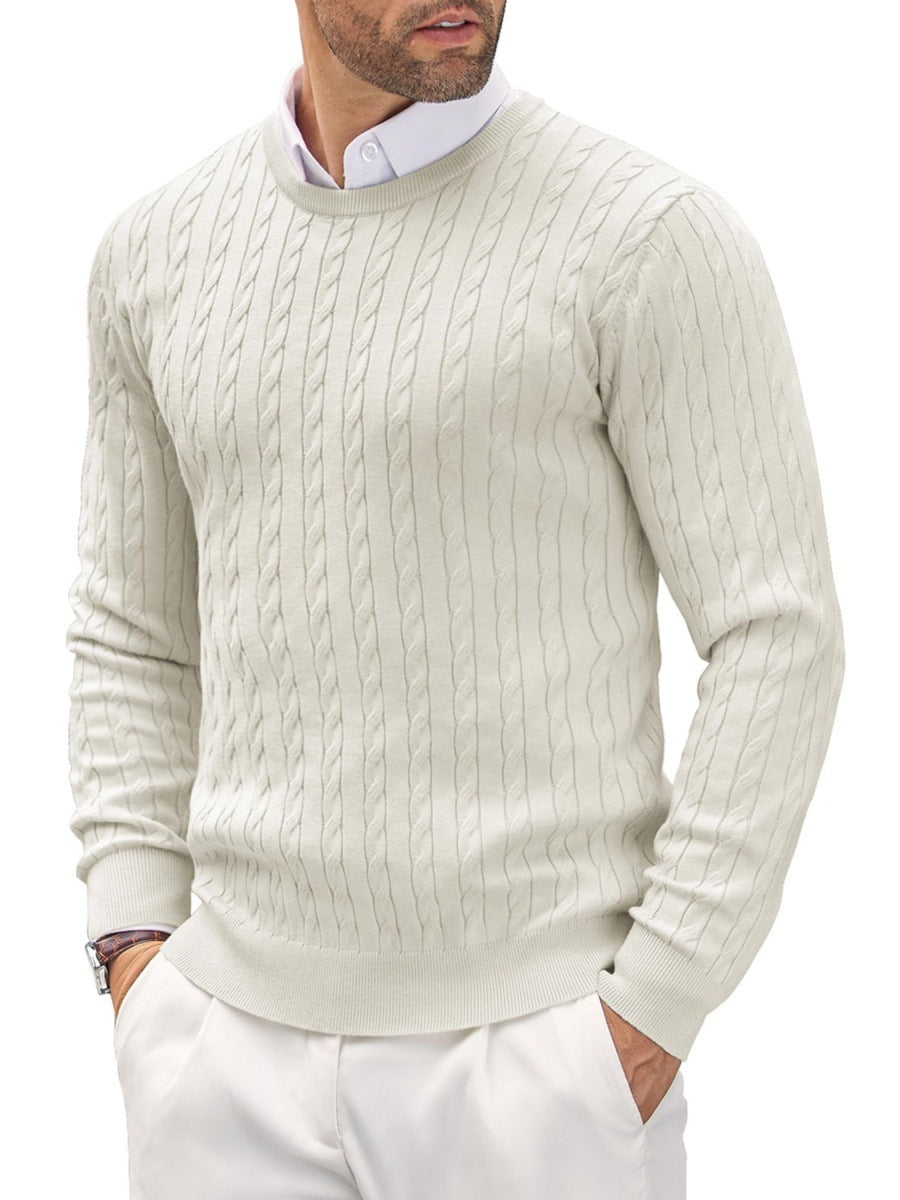 Lucind – Slim Fit Feinstrick-Pullover für Herren Weiß