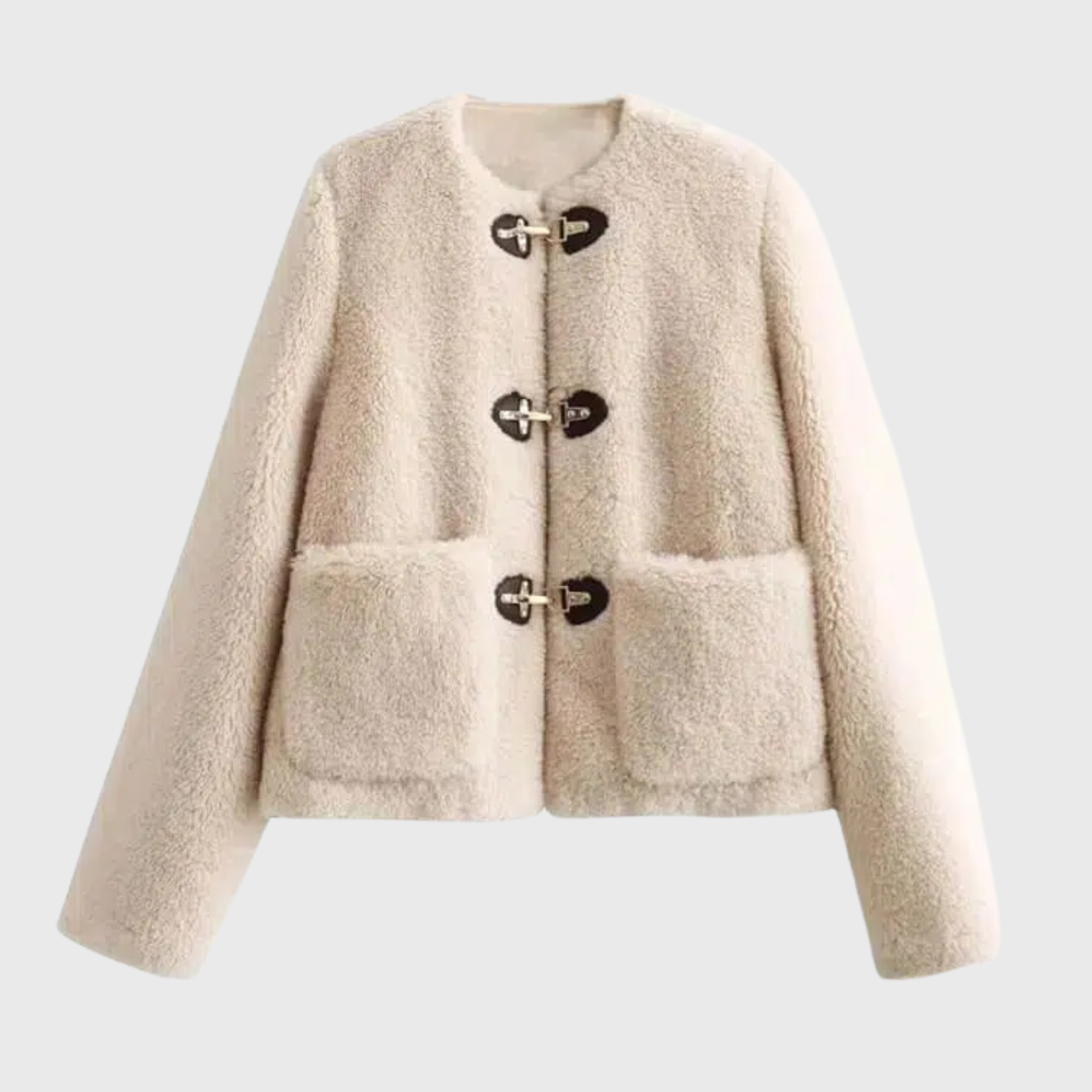 Astrid – Kuschelige Jacke Mit Knebelverschluss