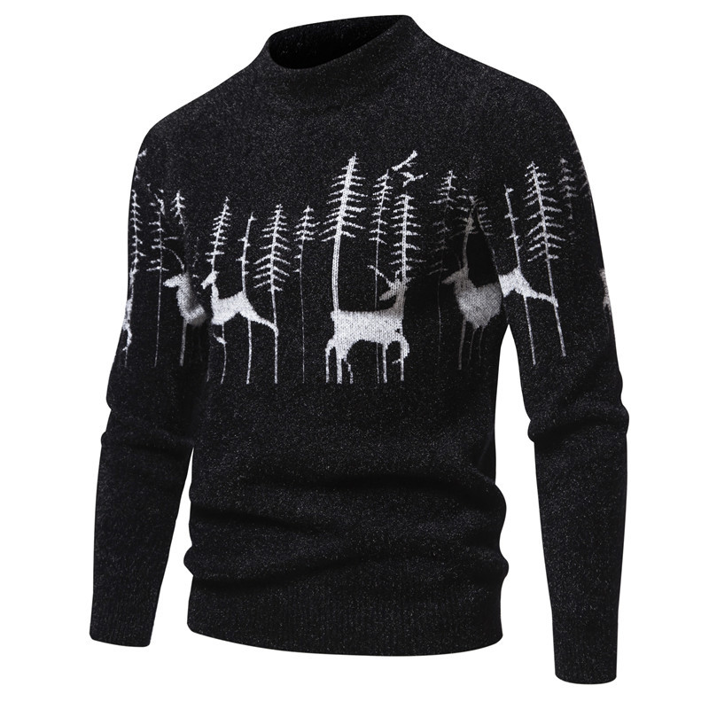 Miro – Premium Herrenpullover im Weihnachtslook Schwarz
