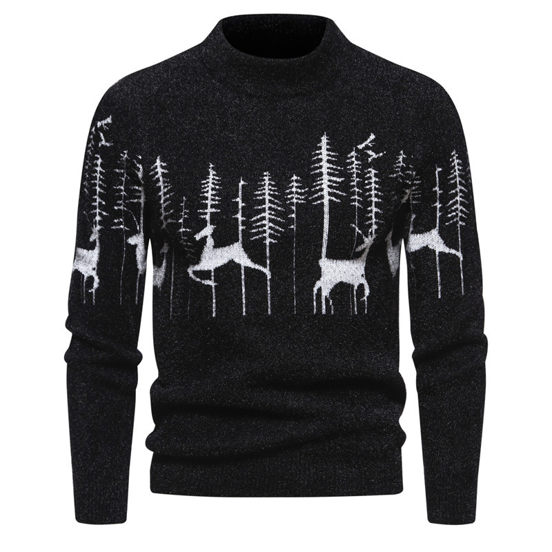 Miro – Premium Herrenpullover im Weihnachtslook Schwarz