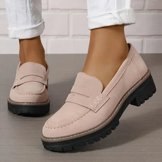Monika – Edle Wildleder-Loafer Rosa