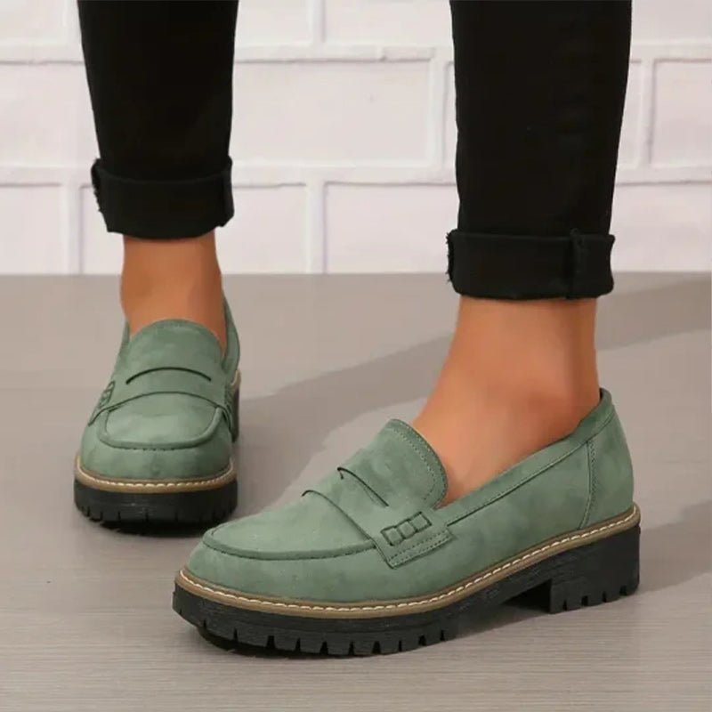 Monika – Edle Wildleder-Loafer grun