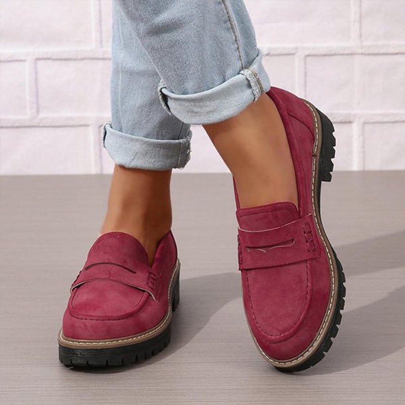 Monika – Edle Wildleder-Loafer rot