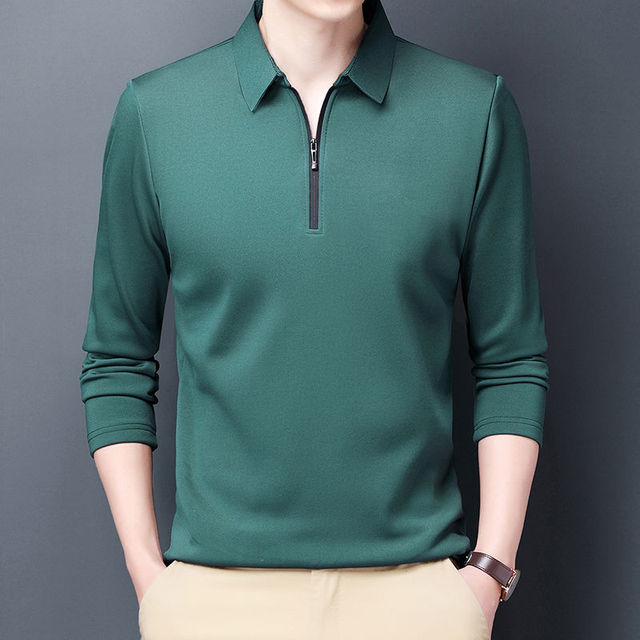 Karlfried - Herren Polo Kurzarmshirt mit Reißverschluss