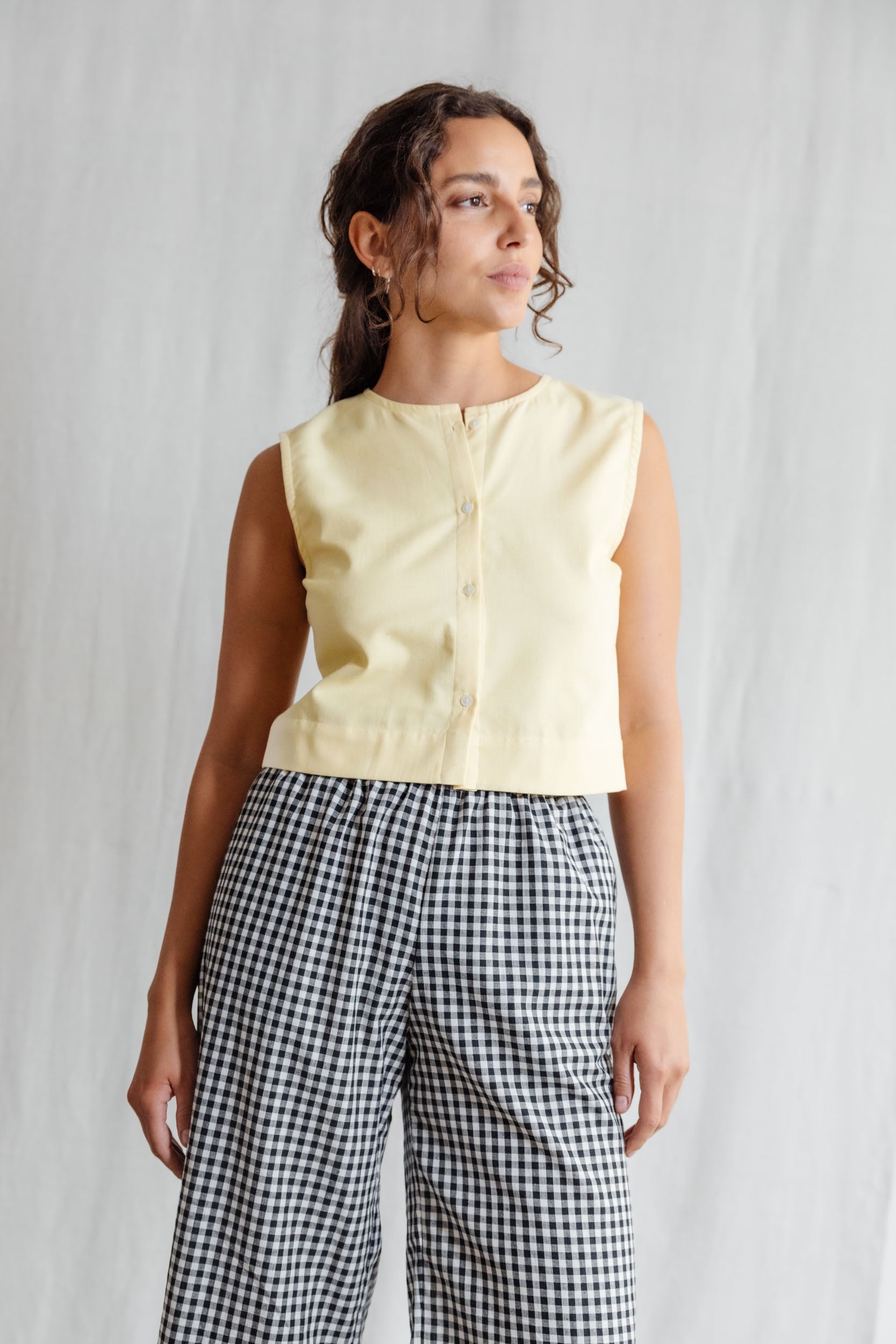 Nika- Bio Baumwoll Top Diyan Zitronengelb gelb