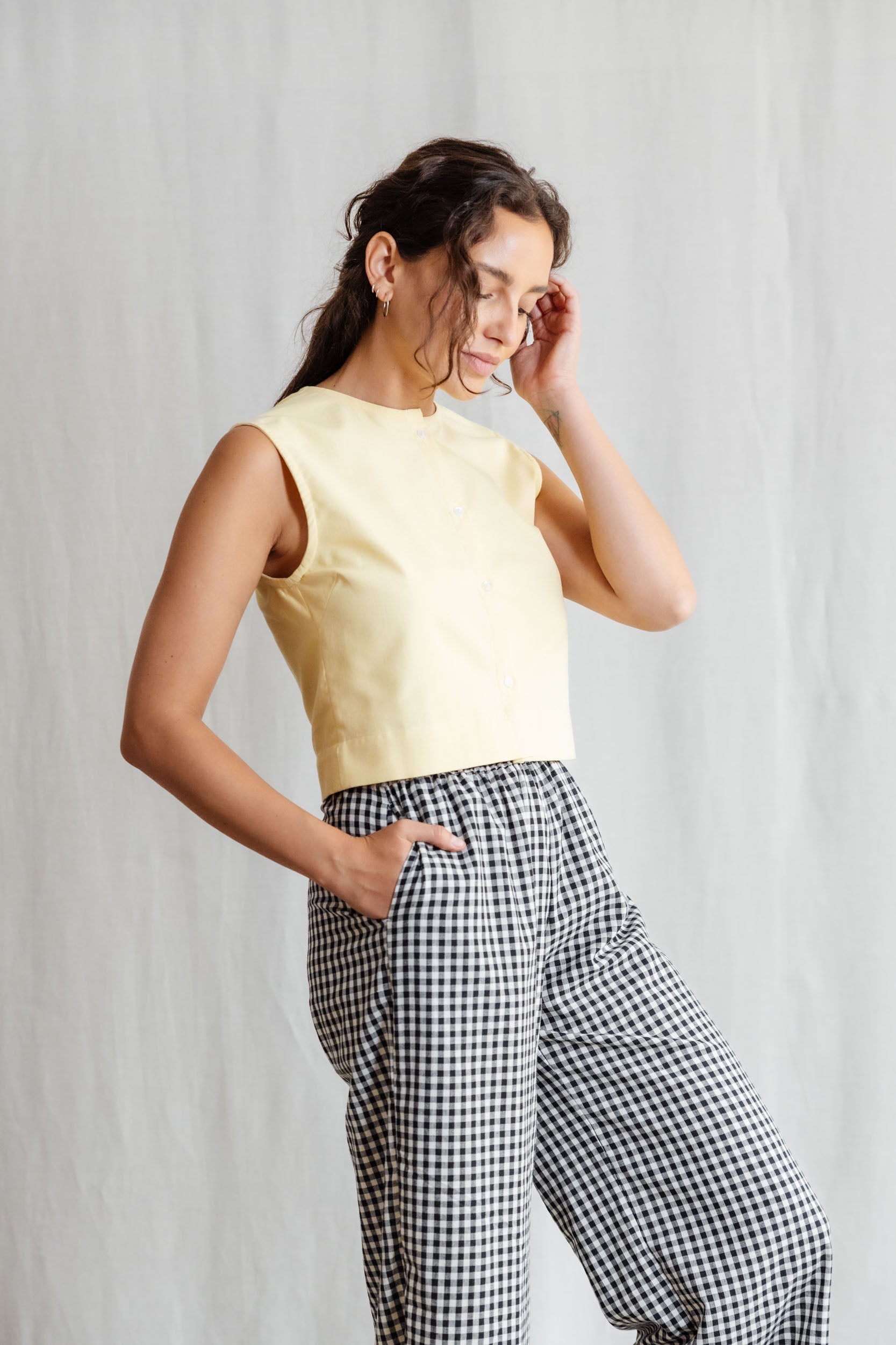 Nika- Bio Baumwoll Top Diyan Zitronengelb gelb 2