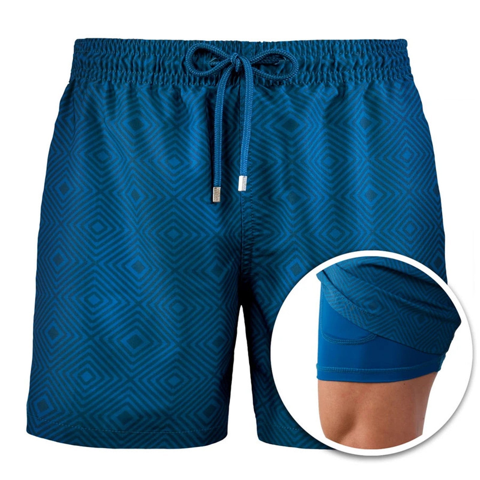 Leon – Badeshorts Herren Innenfutter Kordelzug Sommer Look