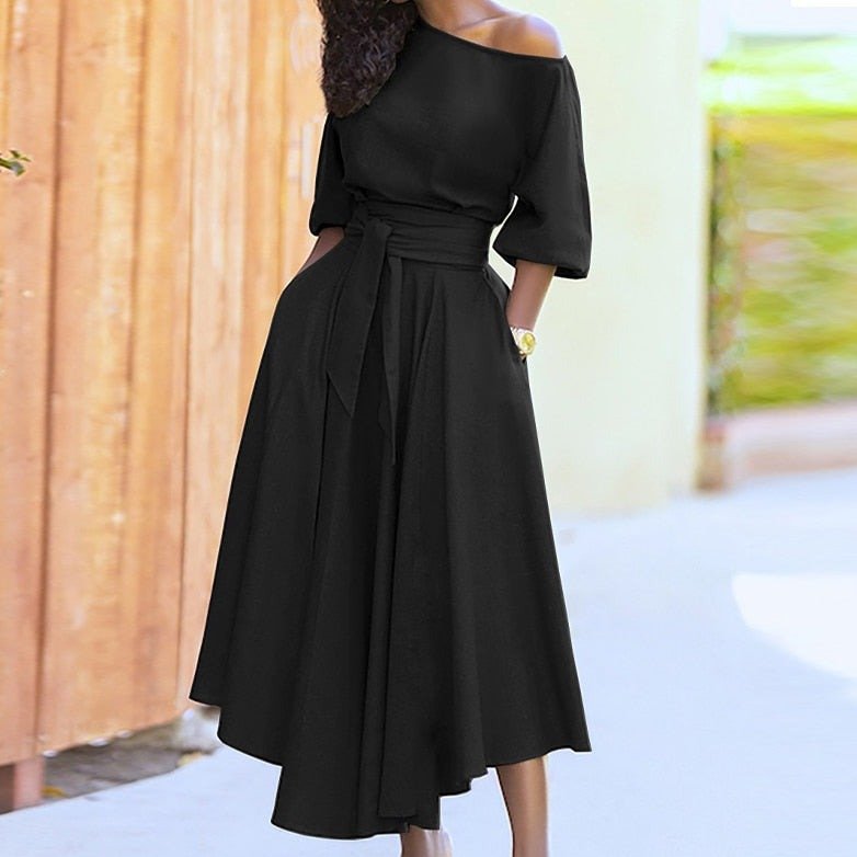 Paula – Midikleid Damen Mit Taillengürtel Elegant Sommer 8