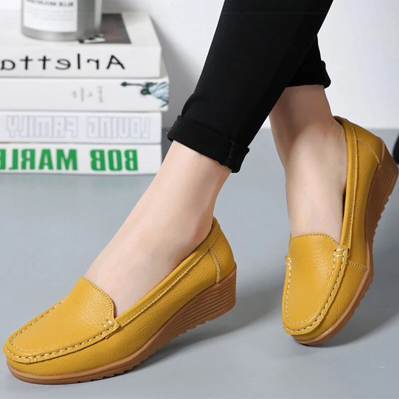 Philindra - Loafers mit Keilabsatz Gelb