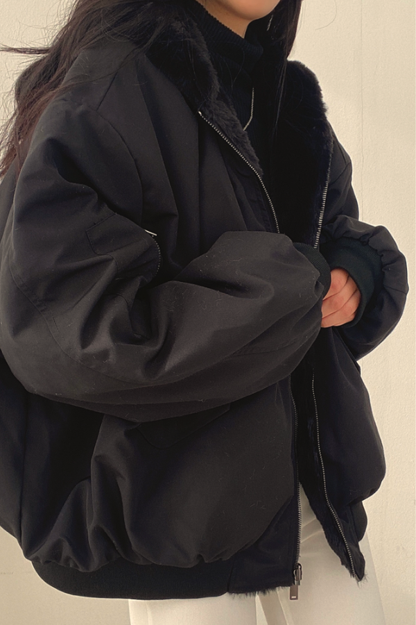 Phyllis - Stilvolle Winterjacke für Damen Schwarz