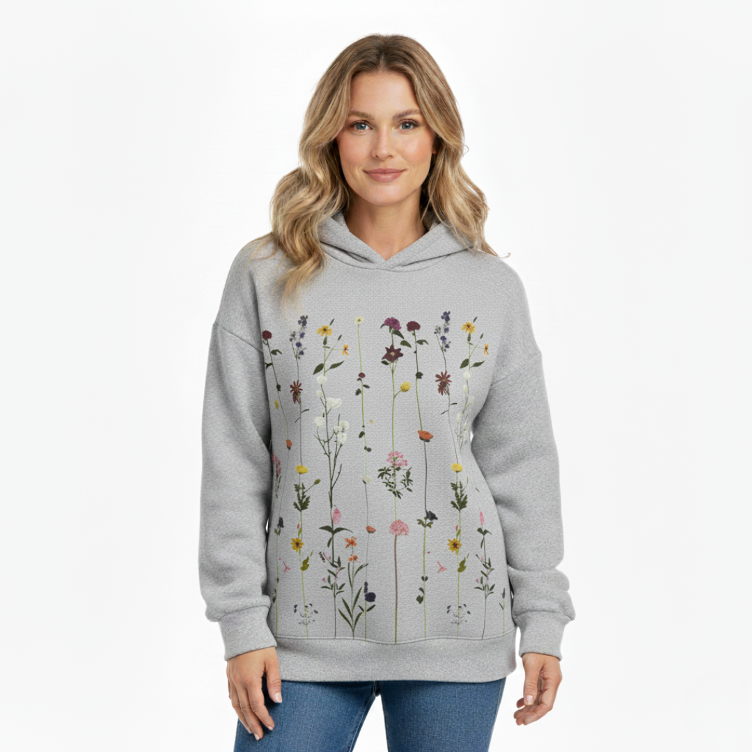 Osanna - Damen Hoodie Pullover mit Blumenprint