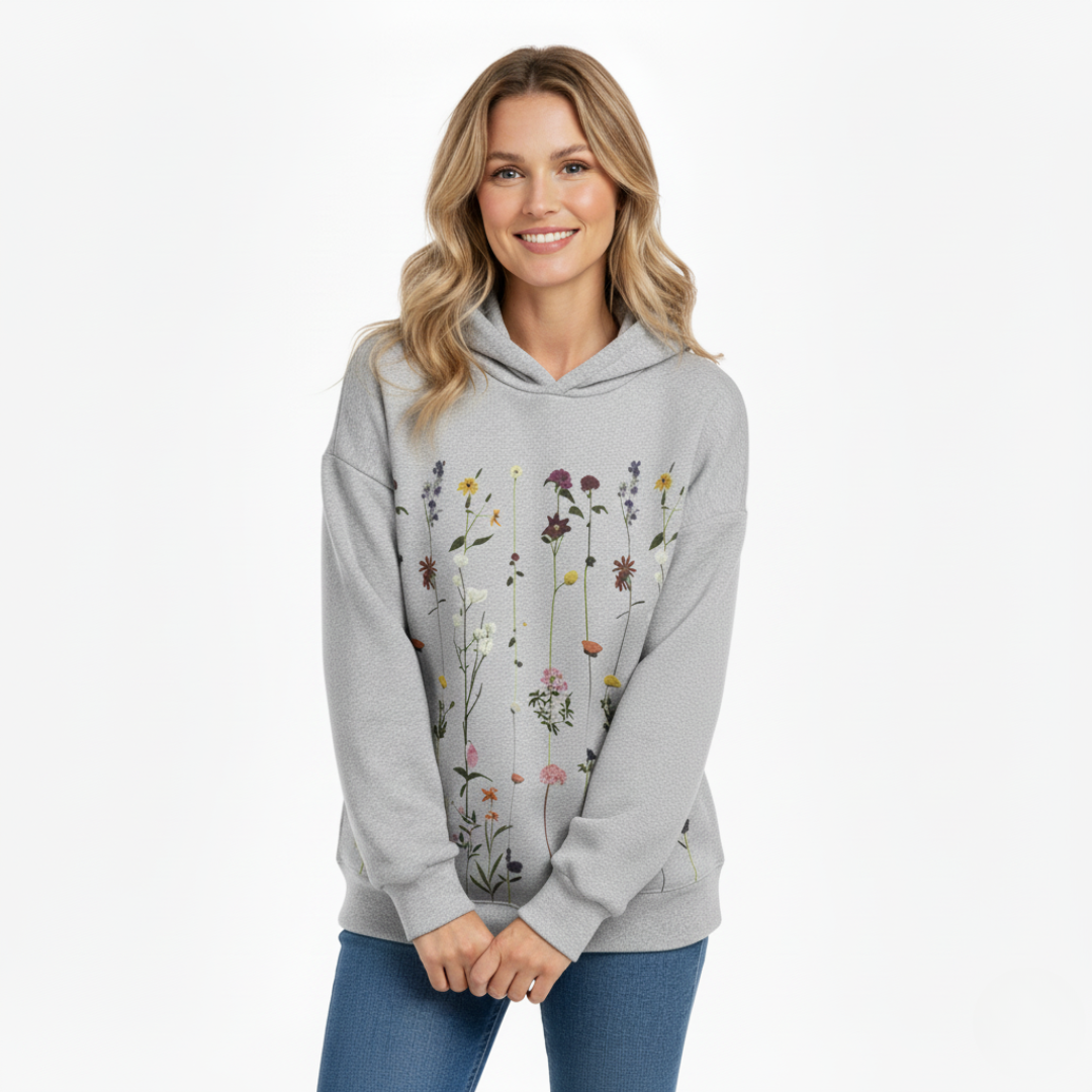 Osanna - Damen Hoodie Pullover mit Blumenprint
