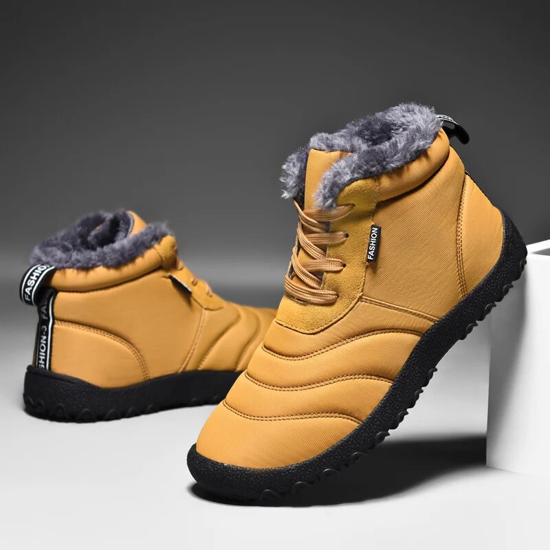 Qadir - Herren Barfußschuhe wasserdicht & bequem Goldgelb