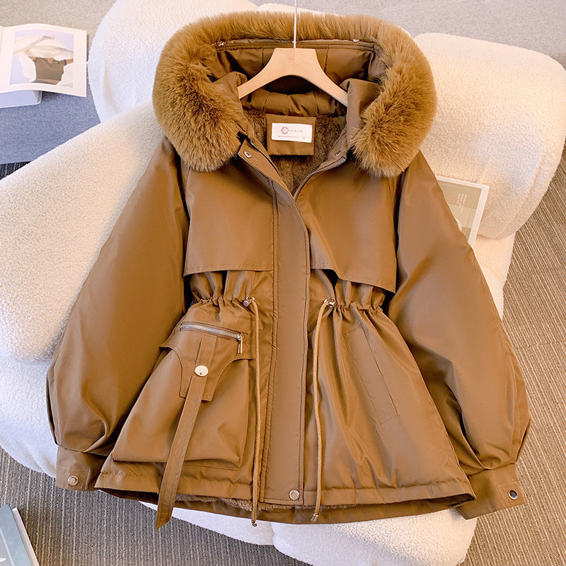 Quenora - Schicker Damen Winterschutz Mantel Khaki