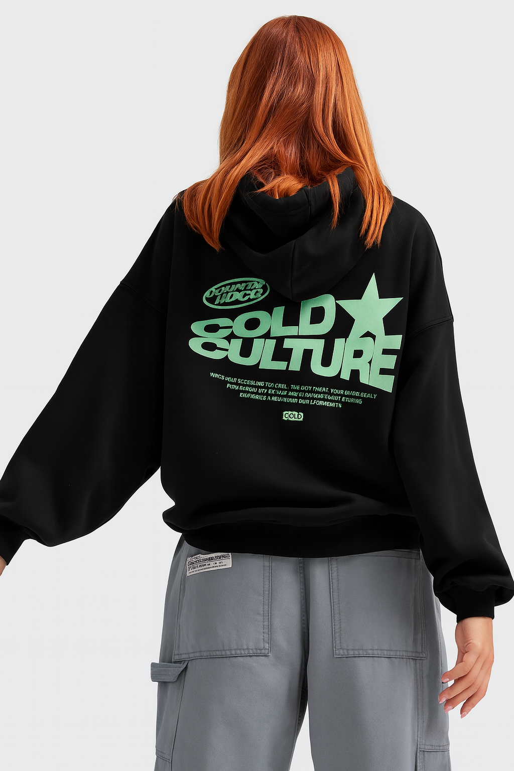Quinella - Oversized Damen Hoodie für kalte Tage Schwarz