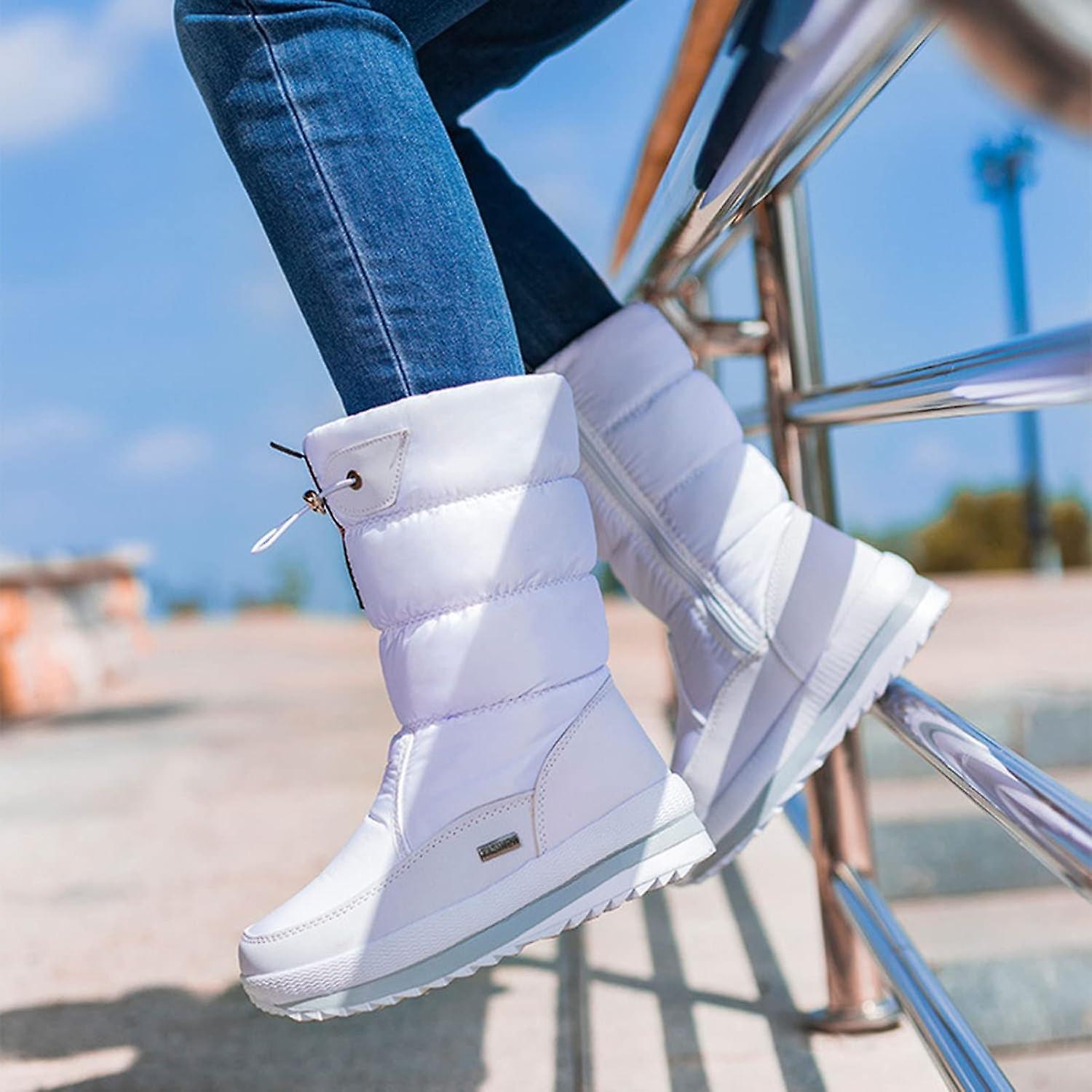 Quintessa - Bequeme Damen Winterschuhe warm & stylisch Weiß