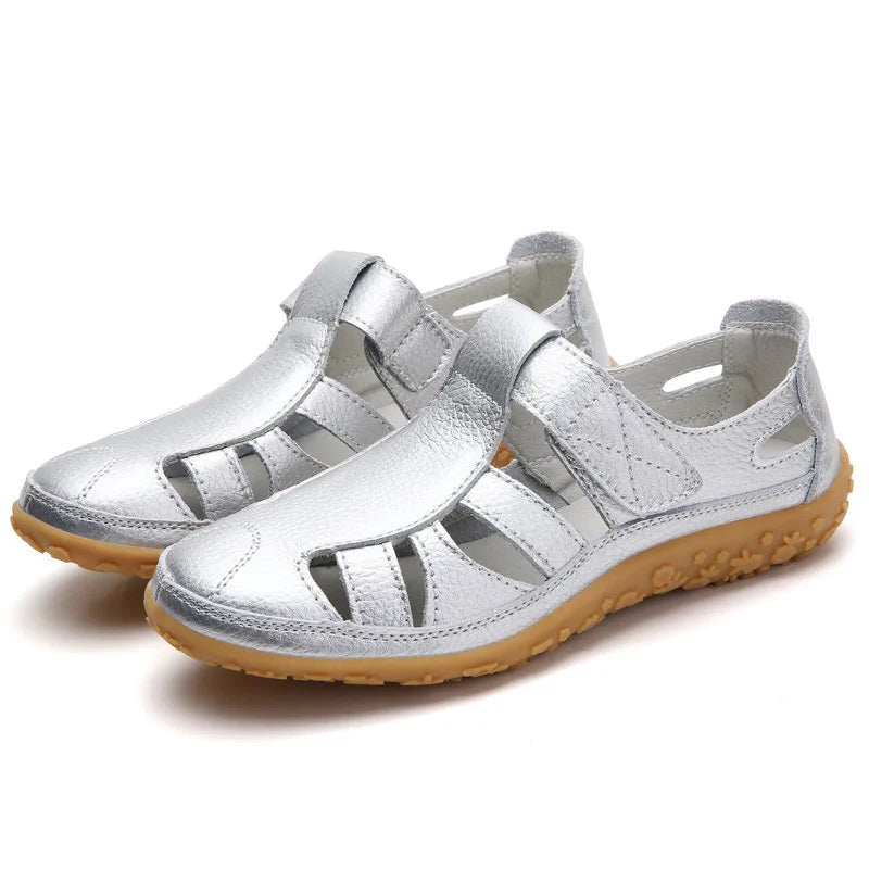 Ragnar - Orthopädische Retro-Sandalen Silber
