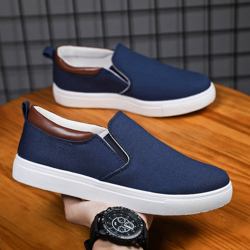 Richard - Slip-On-Schuhe aus Segeltuch für Herren Blau