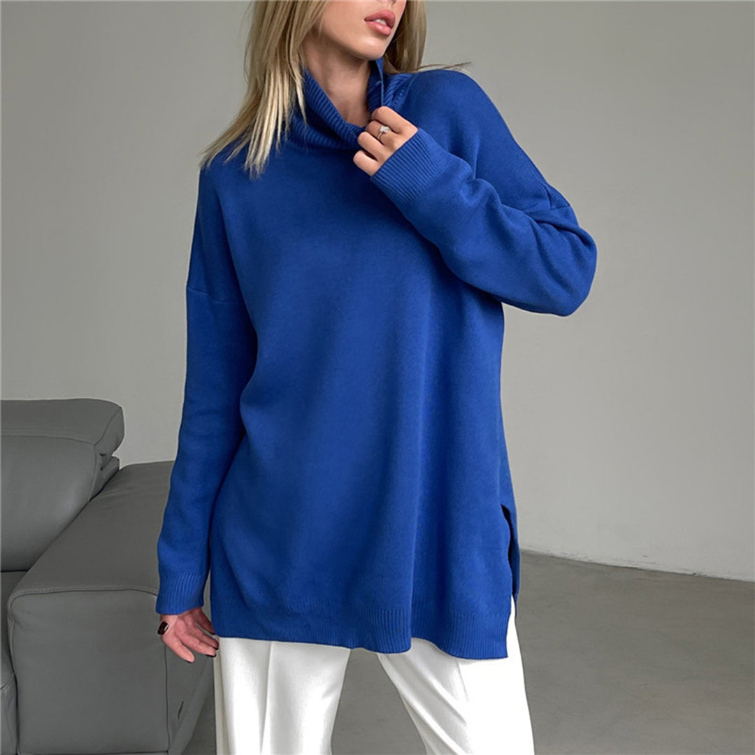 Monika – Rollkragenpullover Damen Mit Seitenschlitz