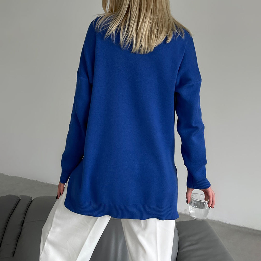 Monika – Rollkragenpullover Damen Mit Seitenschlitz