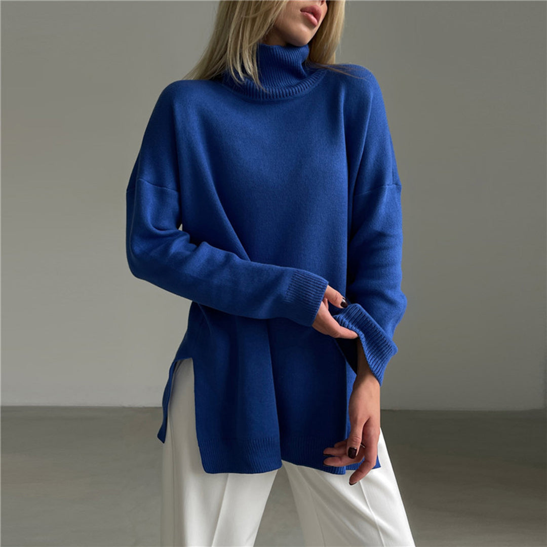 Monika – Rollkragenpullover Damen Mit Seitenschlitz