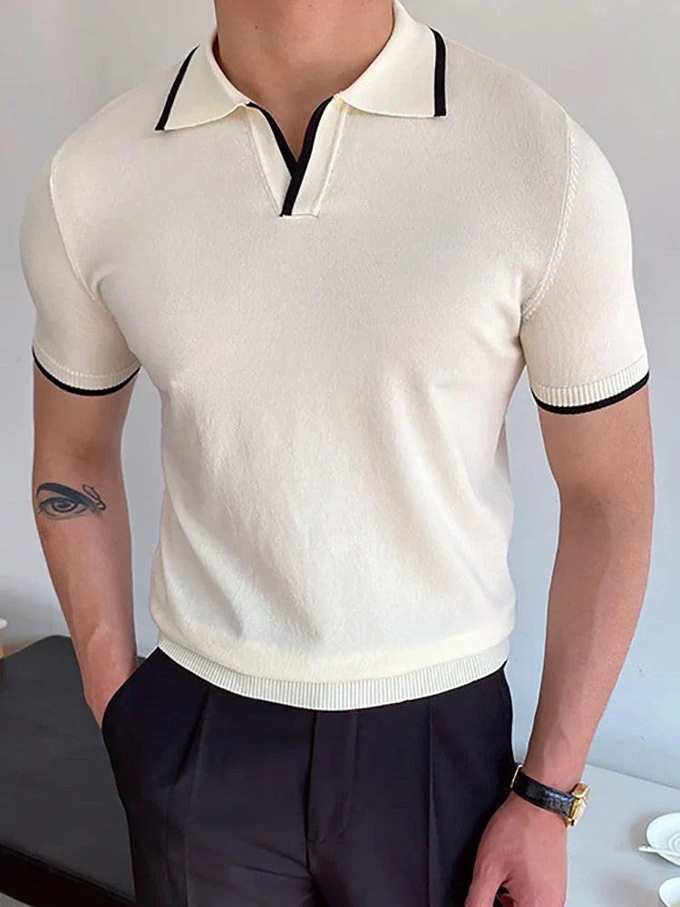 Orlando – Gestreiftes Poloshirt Herren Elegant Zeitlos Stilvoll