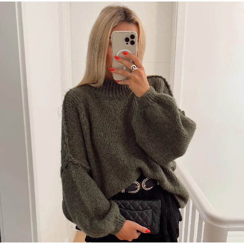 Malia - Flauschiger Oversize Strickpullover