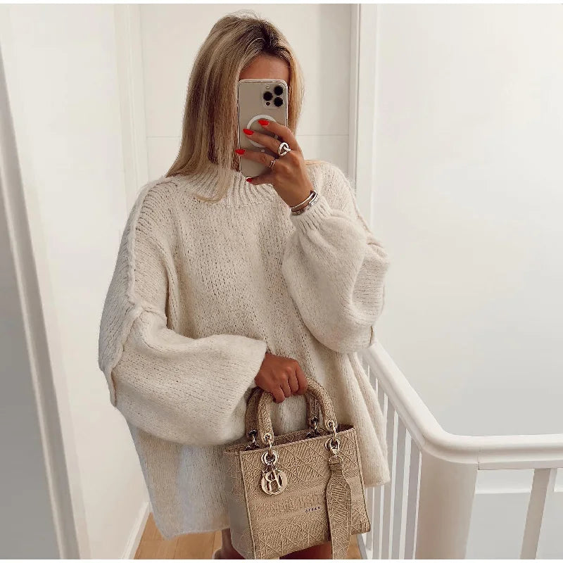 Malia - Flauschiger Oversize Strickpullover
