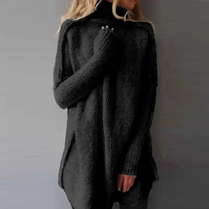Elfriede – Moderner Oversize-Pullover Mit Hohem Kragen