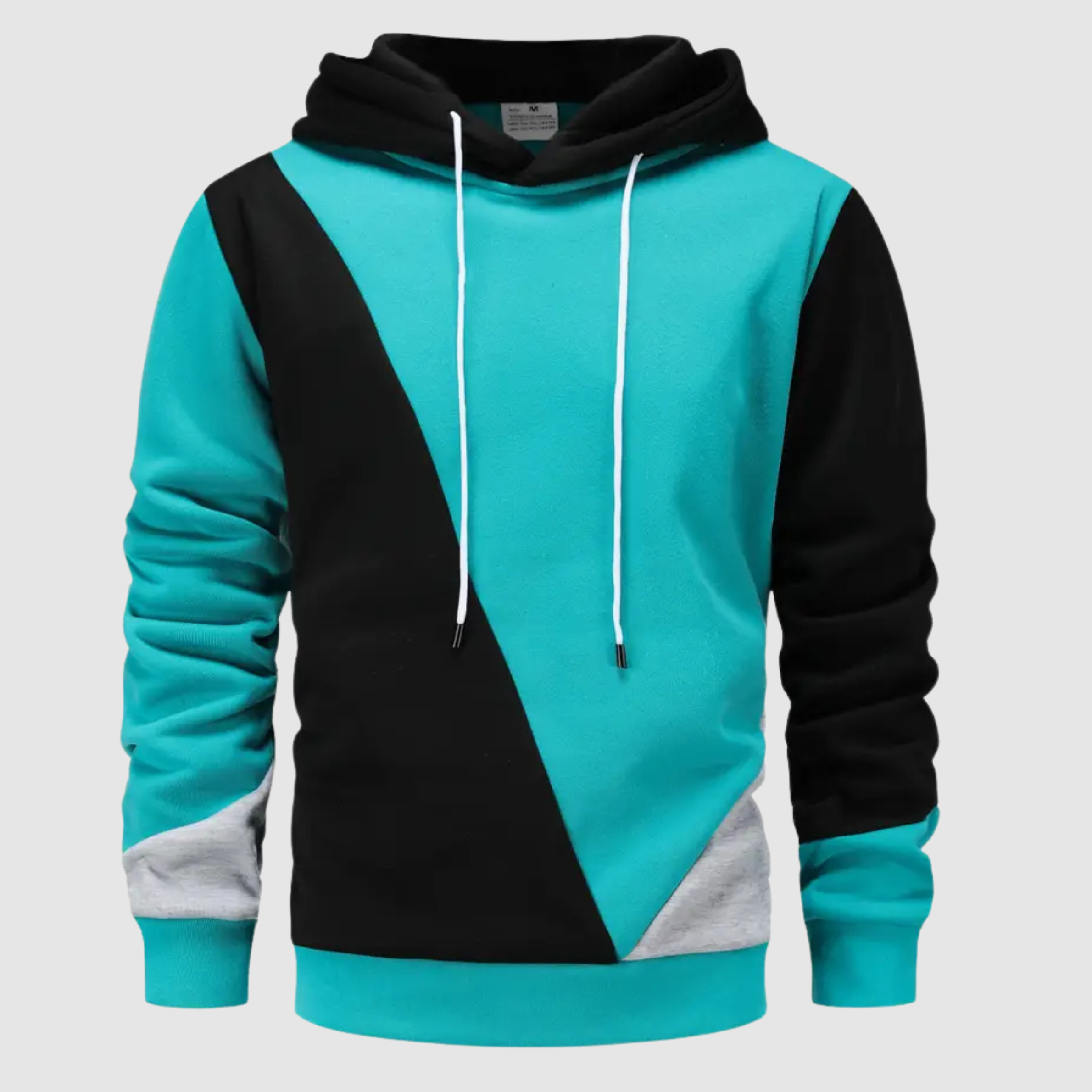 Franziskus - Herren Farbblock Kapuzenpullover mit Kordelzug