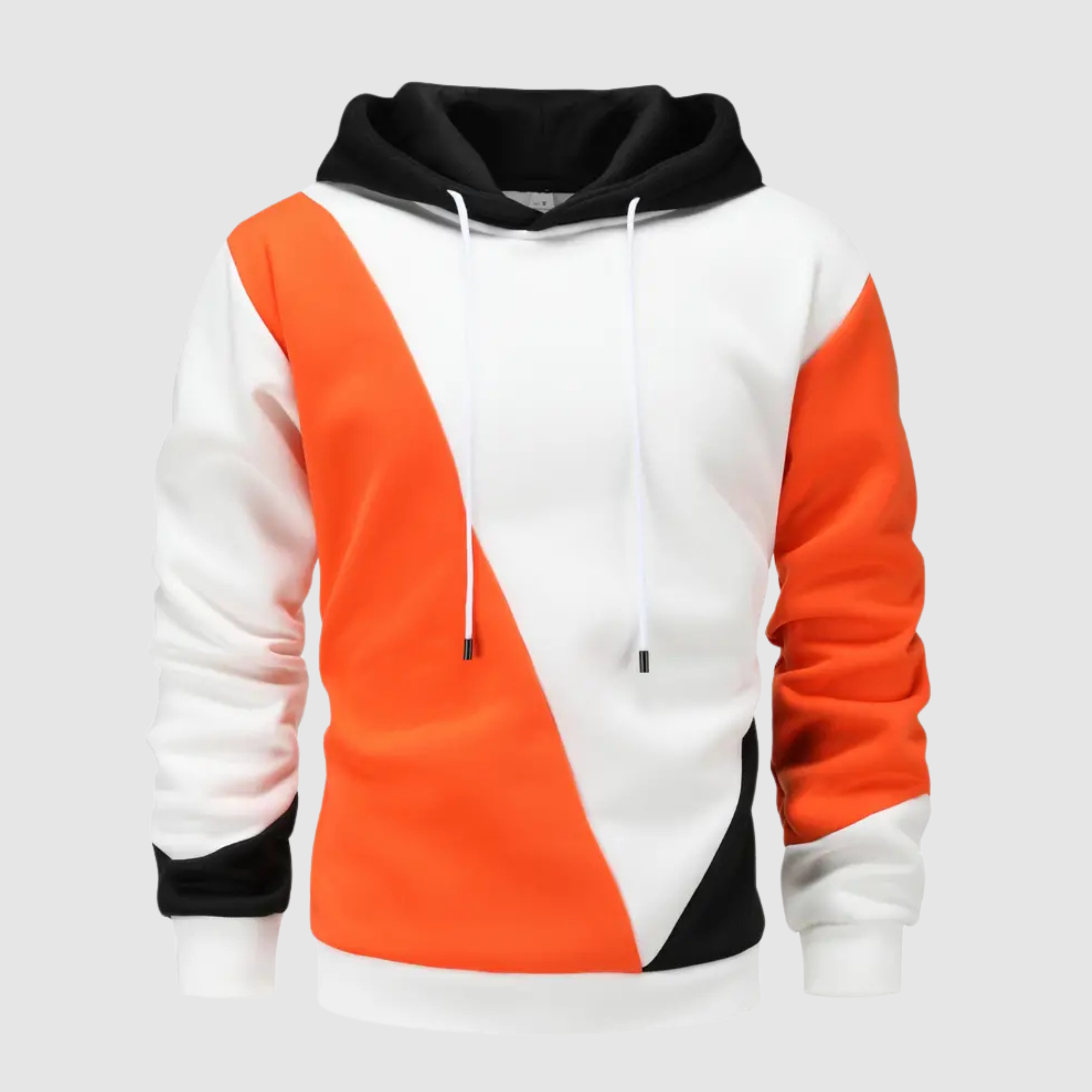 Franziskus - Herren Farbblock Kapuzenpullover mit Kordelzug