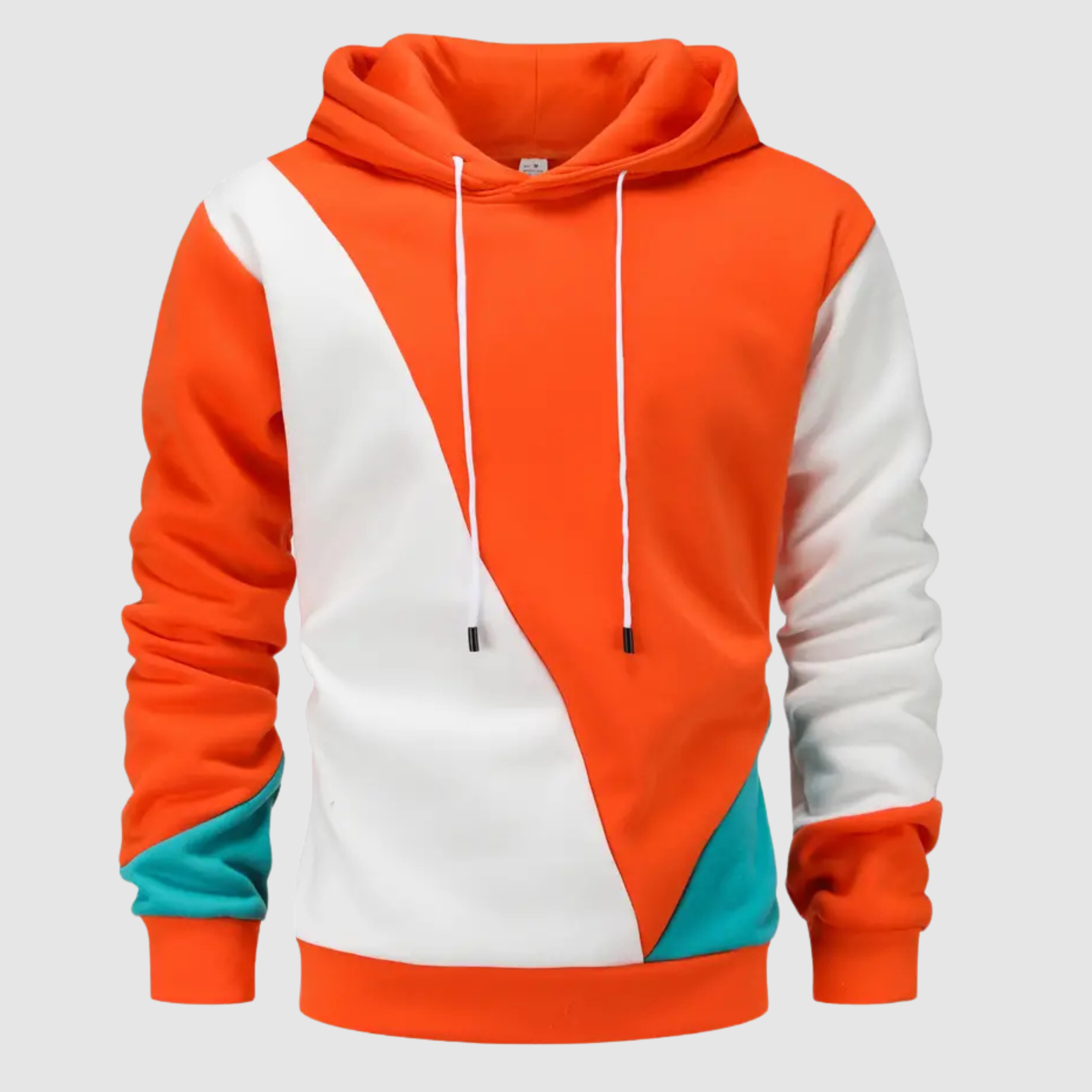 Franziskus - Herren Farbblock Kapuzenpullover mit Kordelzug