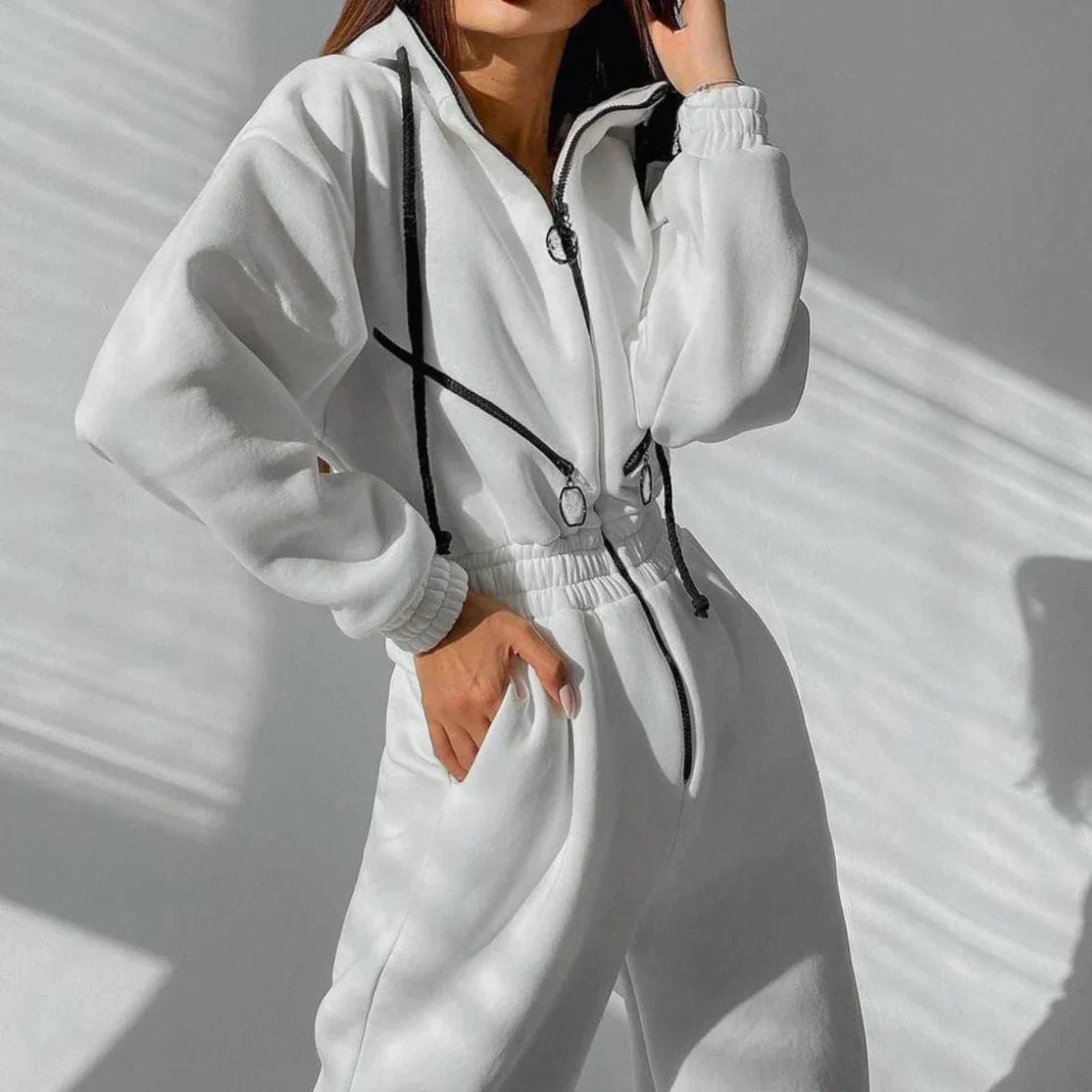 Ivana - Eleganter Winter-Overall für Damen mit Gürtel