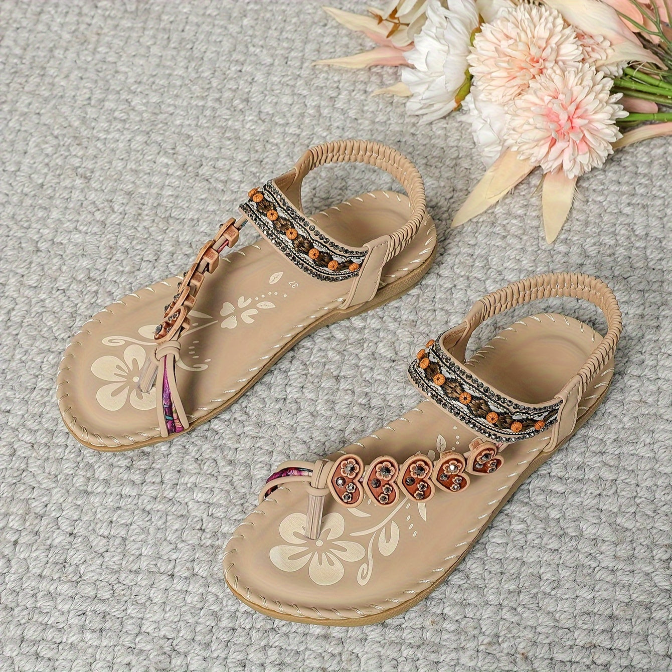 Sarah - Bequeme orthopädische Sandalen Beige 2