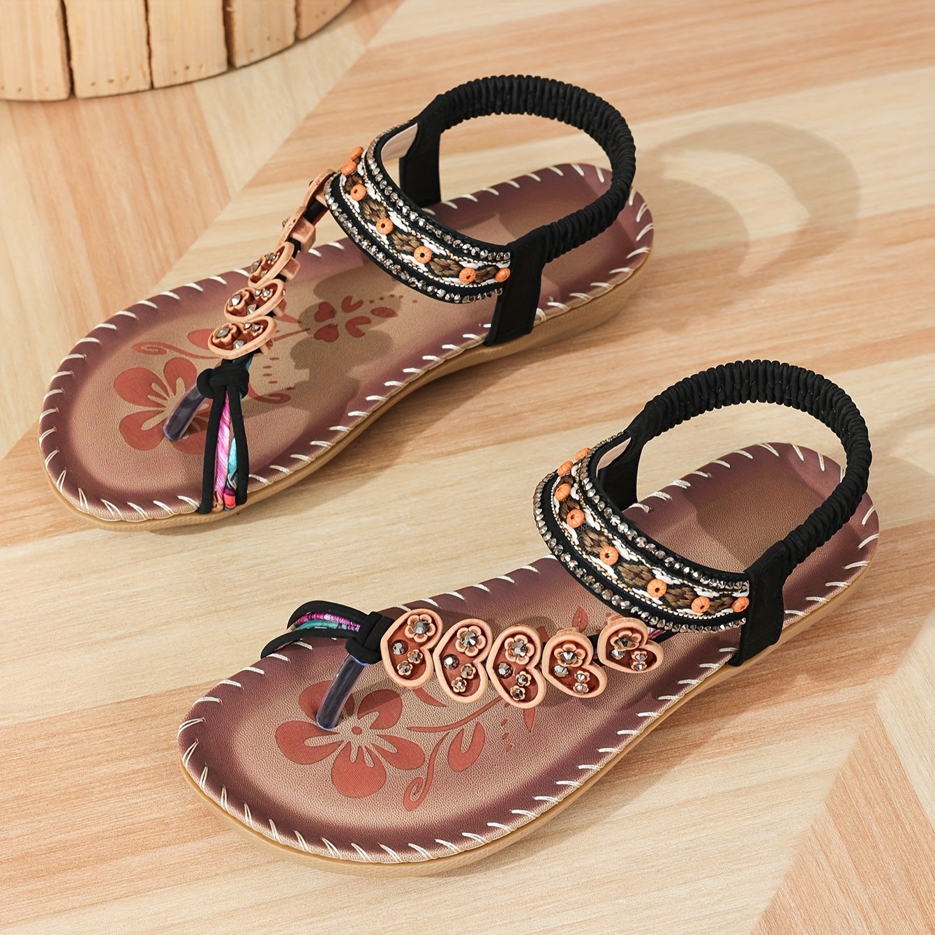 Sarah - Bequeme orthopädische Sandalen Schwarz
