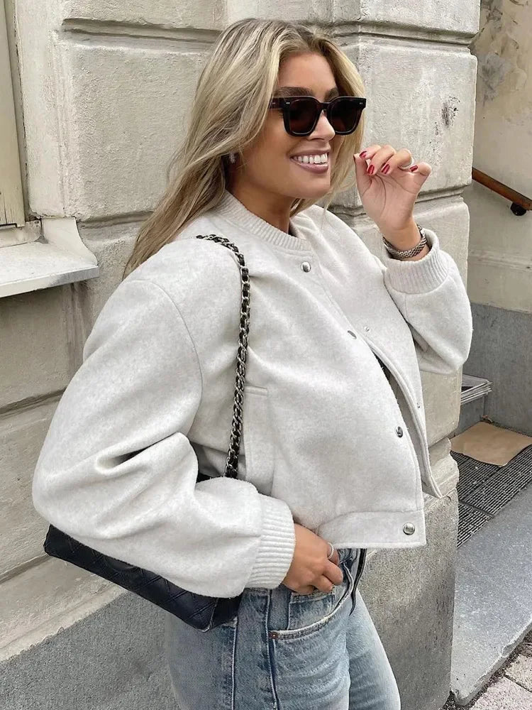 Jemma - Stilvolle gekürzte Damen-Bomberjacke