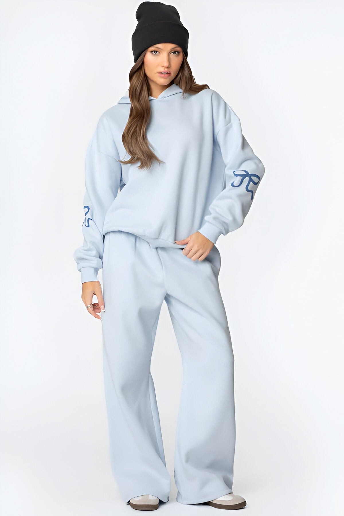 Senta - Damen Jogginganzug Oversize Zweiteiler Warm Bequem Weiß