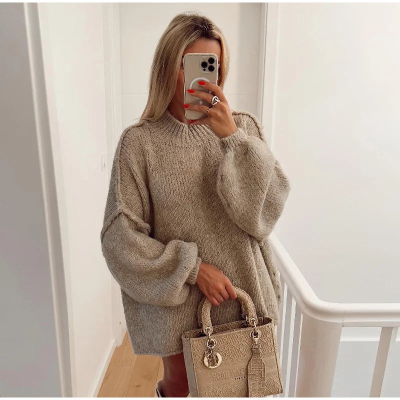 Malia - Flauschiger Oversize Strickpullover