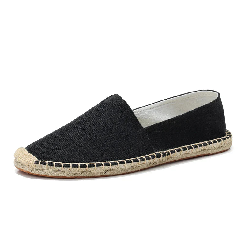 Sina - Espadrilles aus Hanf-Canvas Lässig und Bequem Schwarz