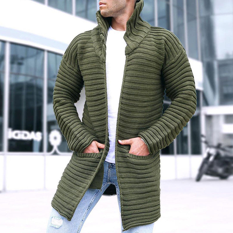 Dieter - Herren Strickjacke mit Kapuze und offenem Design