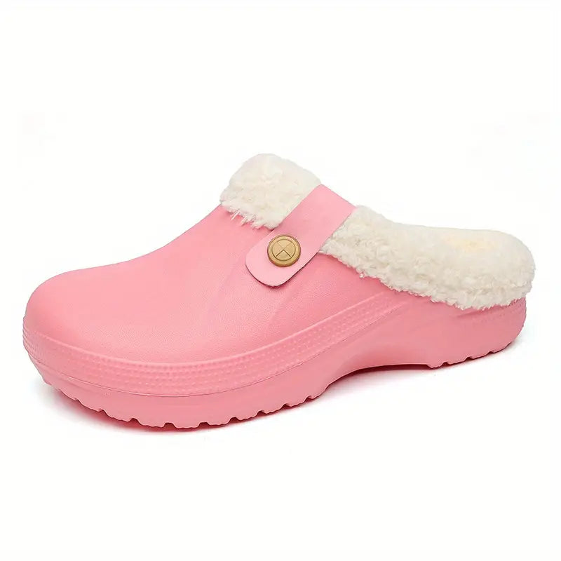 Svea - Unisex Clogs Fleece Gefüttert Warm Bequem Rosa