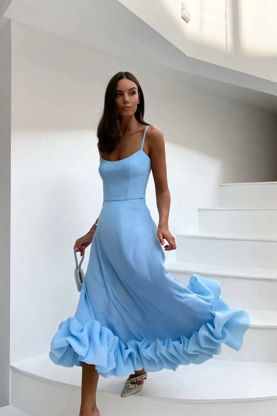 Sveanka - Elegantes Damenkleid für Festliche Anlässe Blau