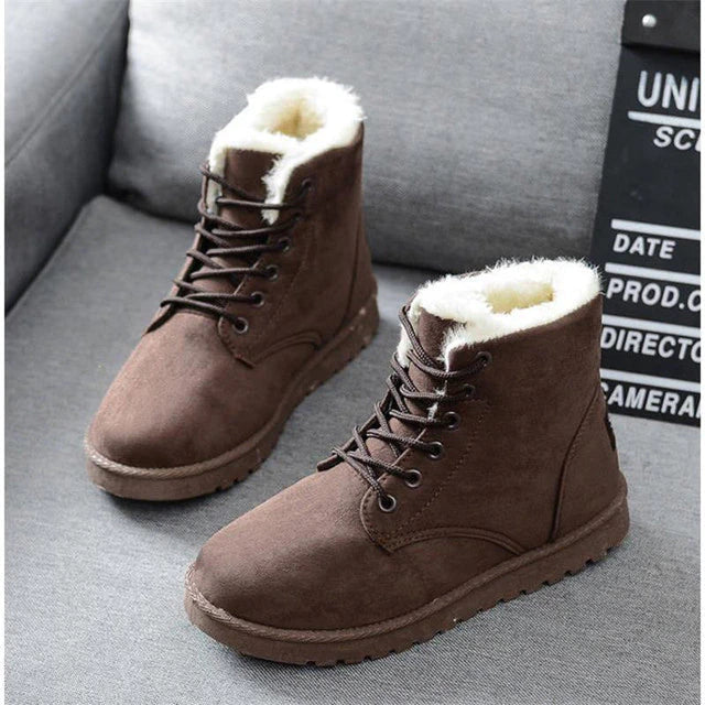 Tilda - Stiefel Stilvoll Elegant Warm Bequem Rutschfest Braun