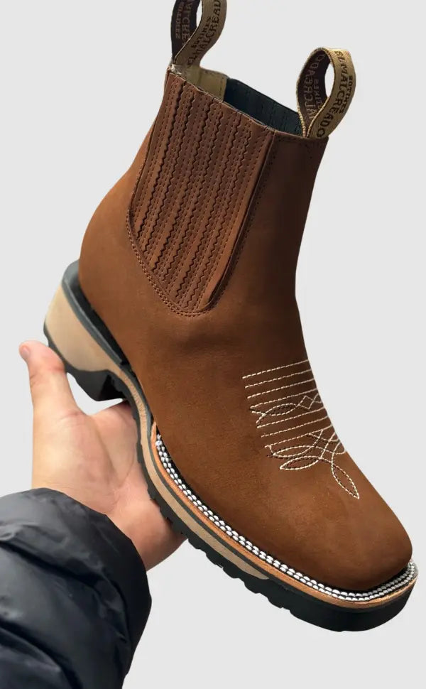 Tomma - Cowboystiefel Vielseitig Unisex Modern Rutschfest Khaki