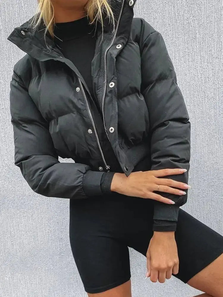 Torina - Pufferjacke Warm Leicht Bequem Modern Trendig Schwarz